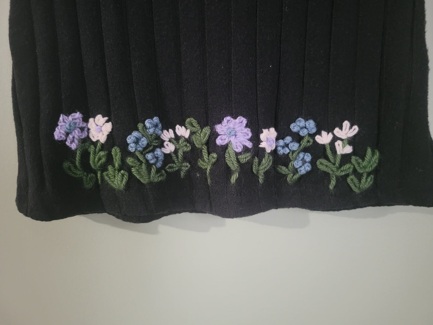 Black Dress with Flowers-4T