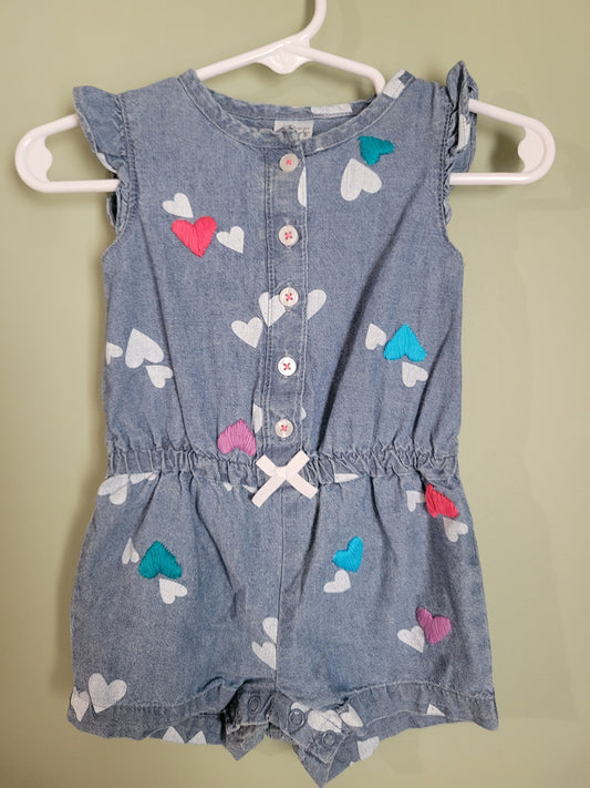 Romper with hearts-6month