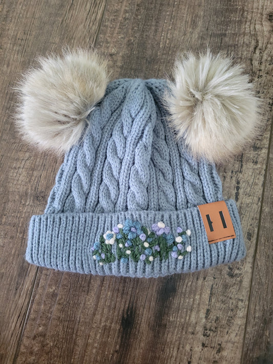 Winter Hat with Flowers