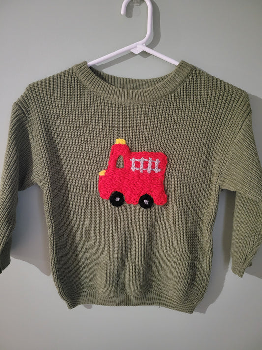 Firetruck Sweater-size 6