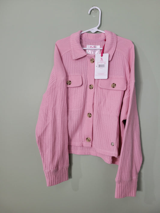 Waffle Knit Jacket-7/8