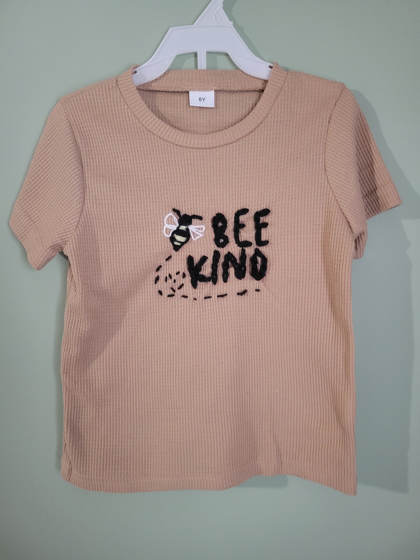 Tan Waffle Knit Outfit Set-Size 6