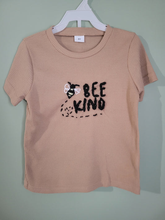 Tan Waffle Knit Outfit Set-Size 6