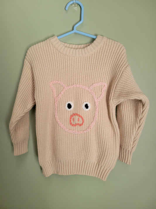 Pig Sweater (Front&Back)-5T