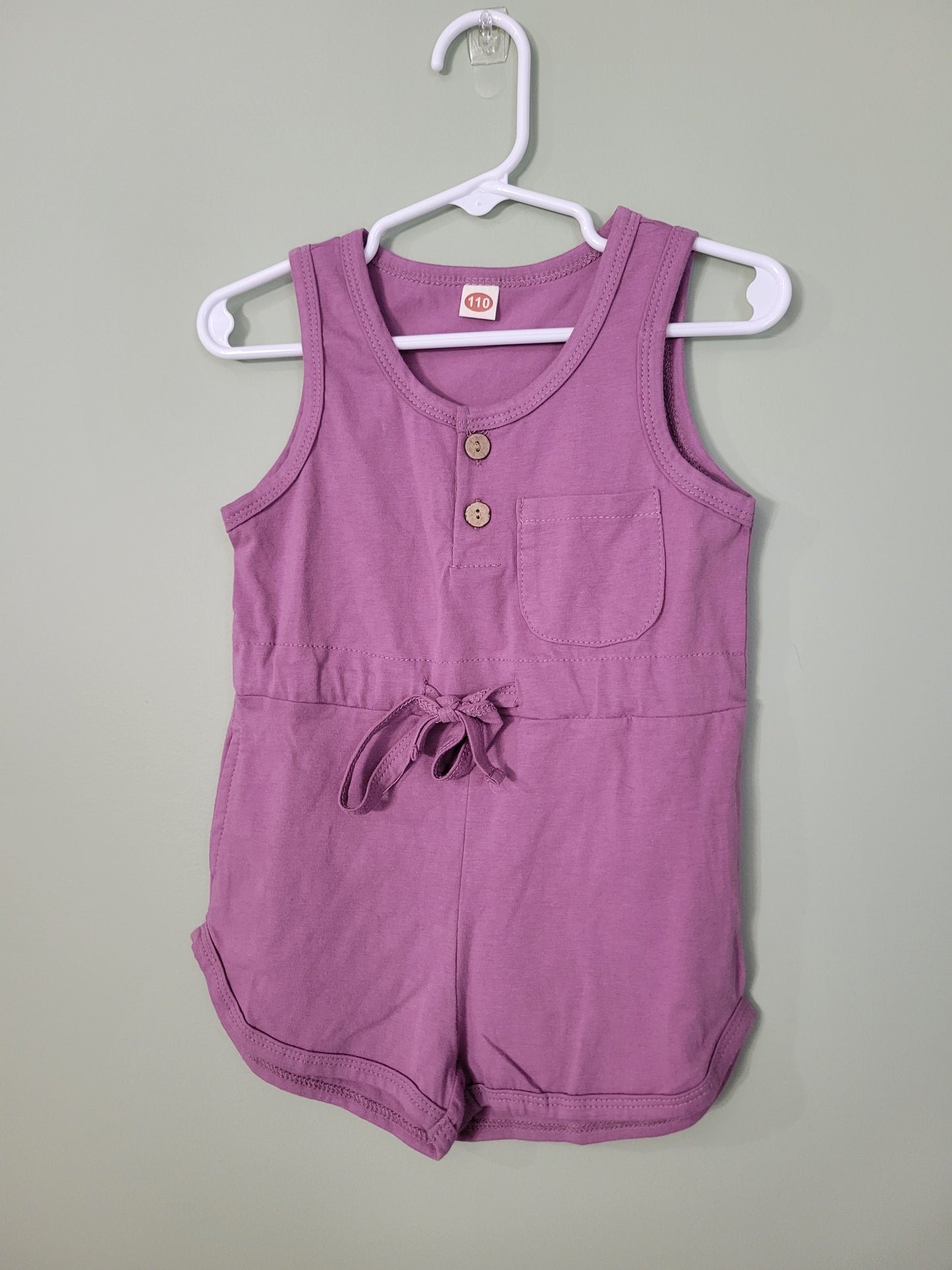 Romper with Buttons & Pocket