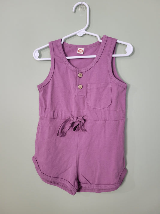 Romper with Buttons & Pocket