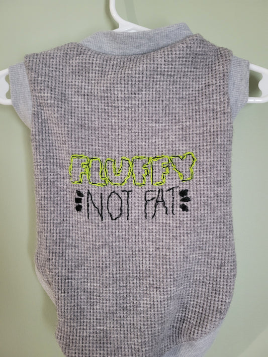 Fluffy Not Fat Dog T-Shirt-XL