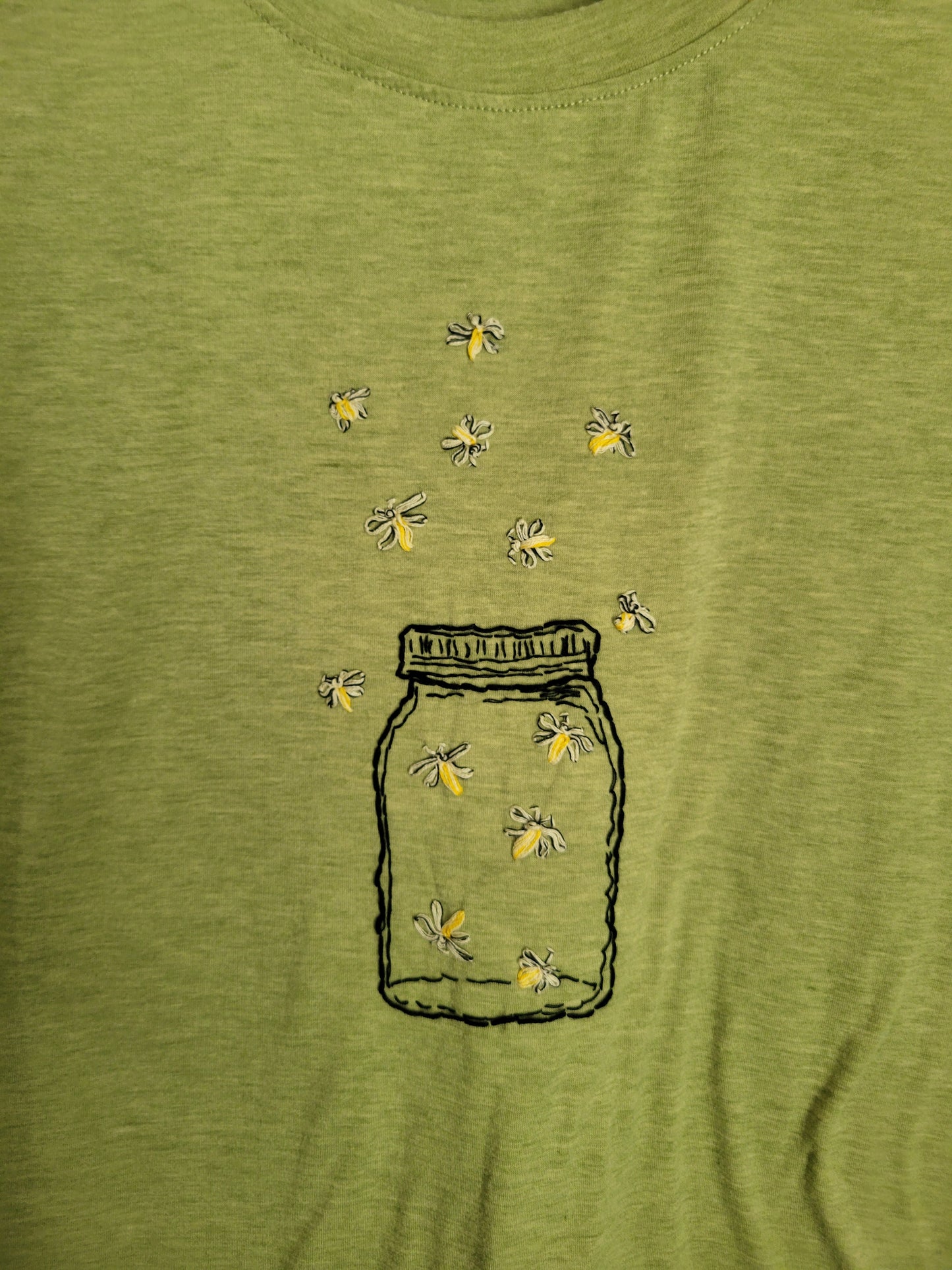 Fireflies w/Mason Jar T-Shirt-Large