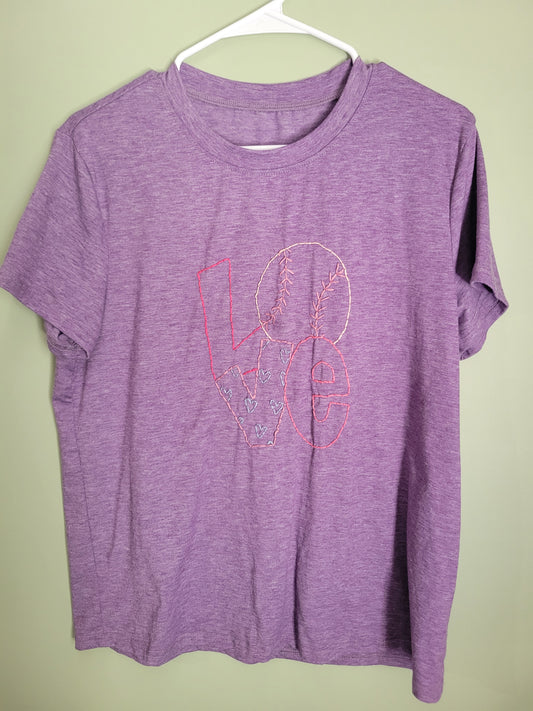 LOVE Baseball/Softball T-Shirt-Medium