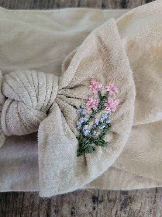 Headband Bow with Flowers