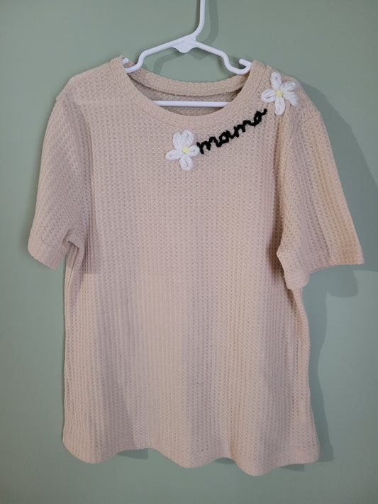 Mama Tshirt with Flower Detail