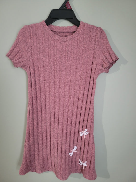 Soft pink dress with Dragonflies-4T