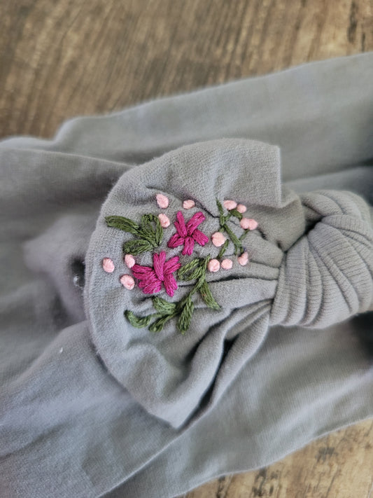 Headband Bow with Flowers