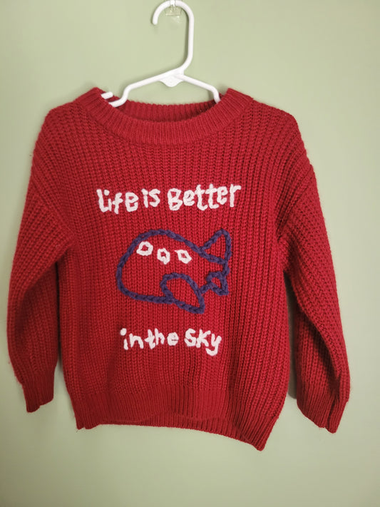 Life is Better in the Sky Sweater-4T